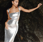 שמלת פאייטים גב פתוח דגם שילת