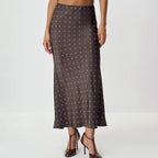 Stafford חצאית סאטן פולקה דוט אלגנטית