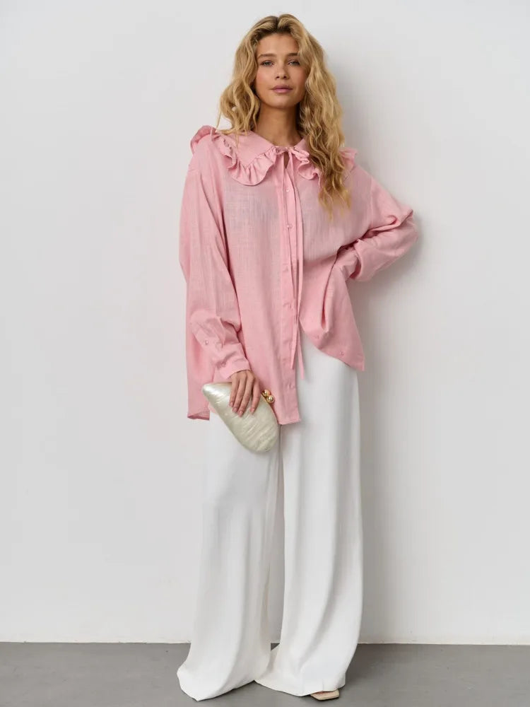 Monroe חולצה עם צווארון מלמלה