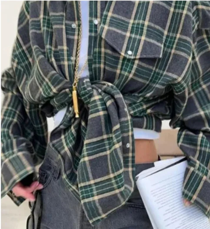 חולצה מכופתרת  - משבצות