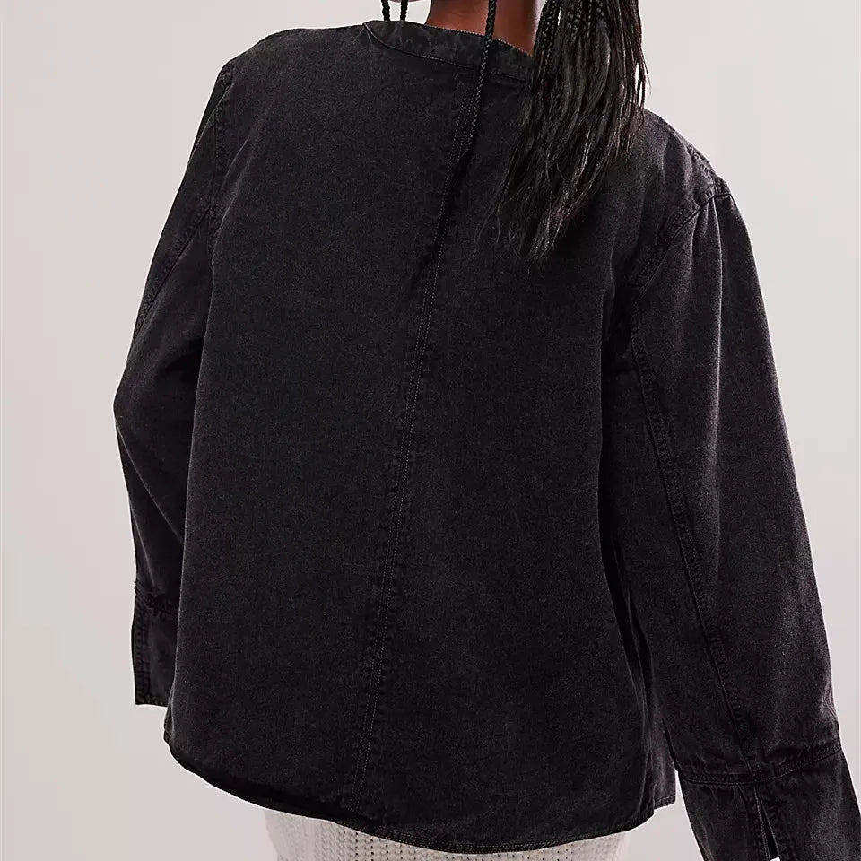 Melvin חולצת ג'ינס קשירה בסגנון וינטג'