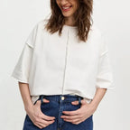 Jana טי שירט אוברסייז כותנה