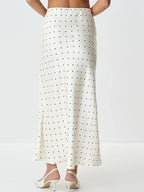 Stafford חצאית סאטן פולקה דוט אלגנטית