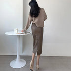 Berry חצאית דמוי עור