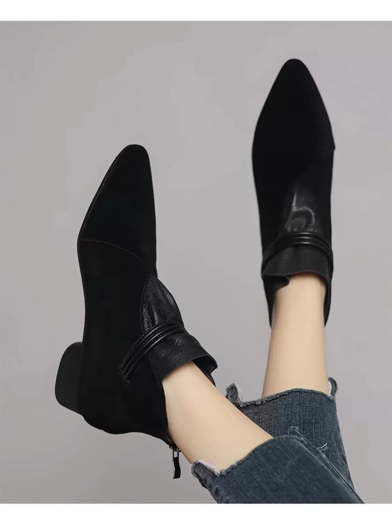 Connor מגפי זמש עם רוכסן