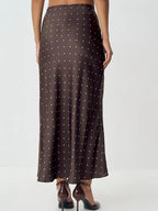 Stafford חצאית סאטן פולקה דוט אלגנטית