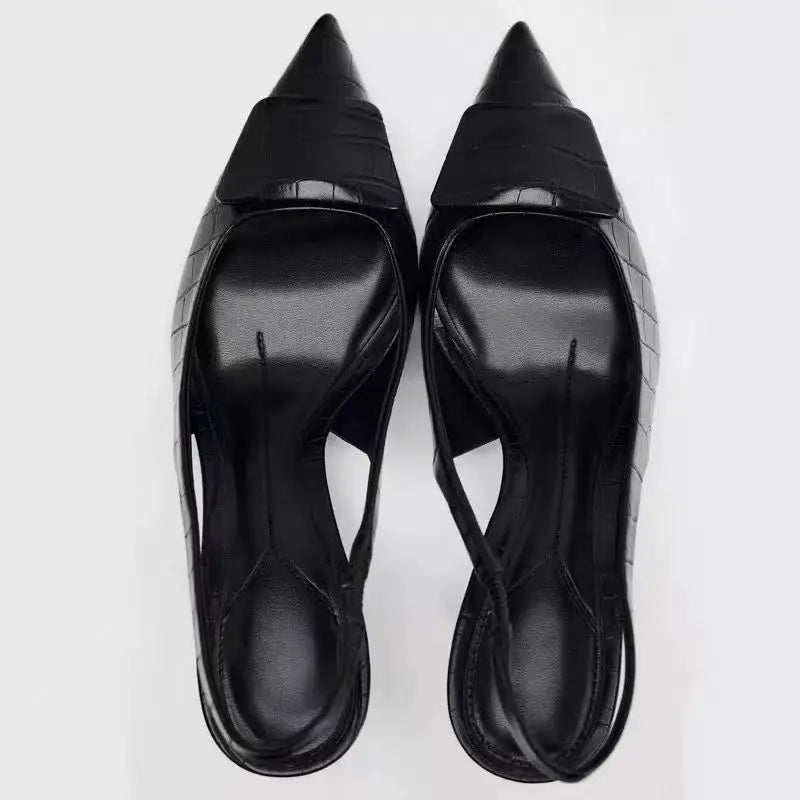 Mayer נעלי עקב קרוקו קלאסיות