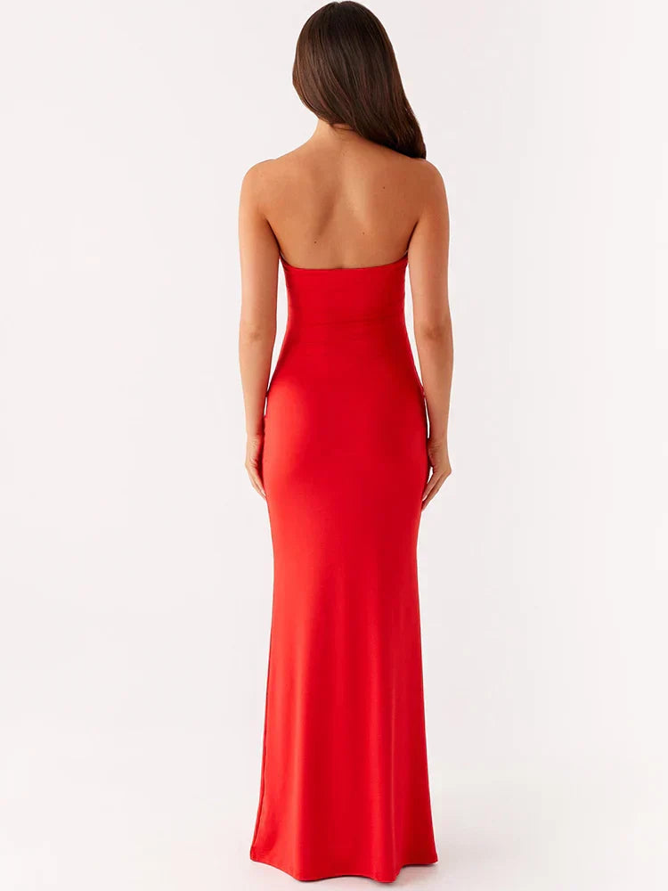 שמלת סטרפלס קאט אאוט דגם אופיר