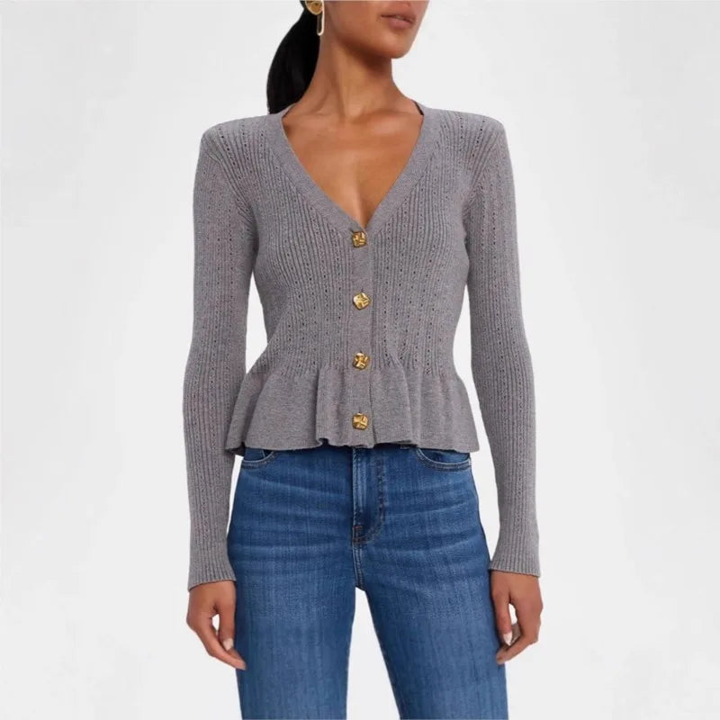 Boyle קרדיגן סרוג עם כפתורי זהב