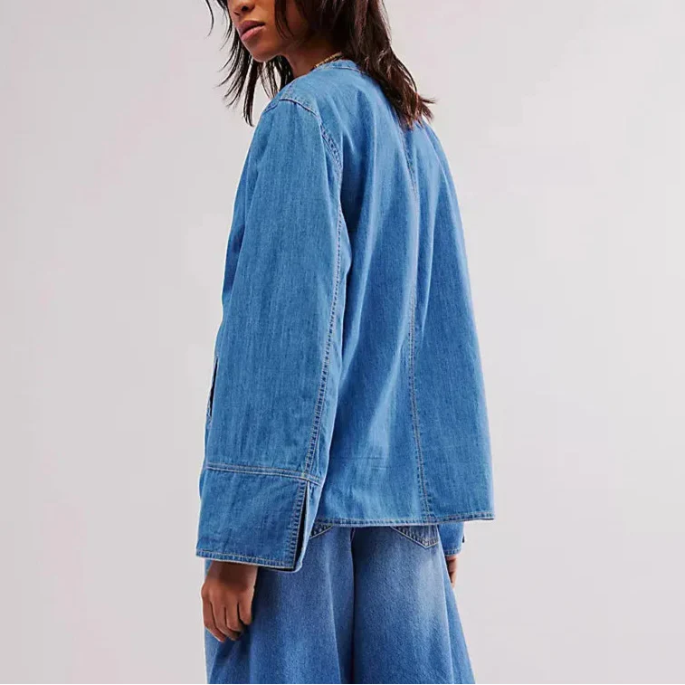 Melvin חולצת ג'ינס קשירה בסגנון וינטג'