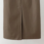 Berry חצאית דמוי עור