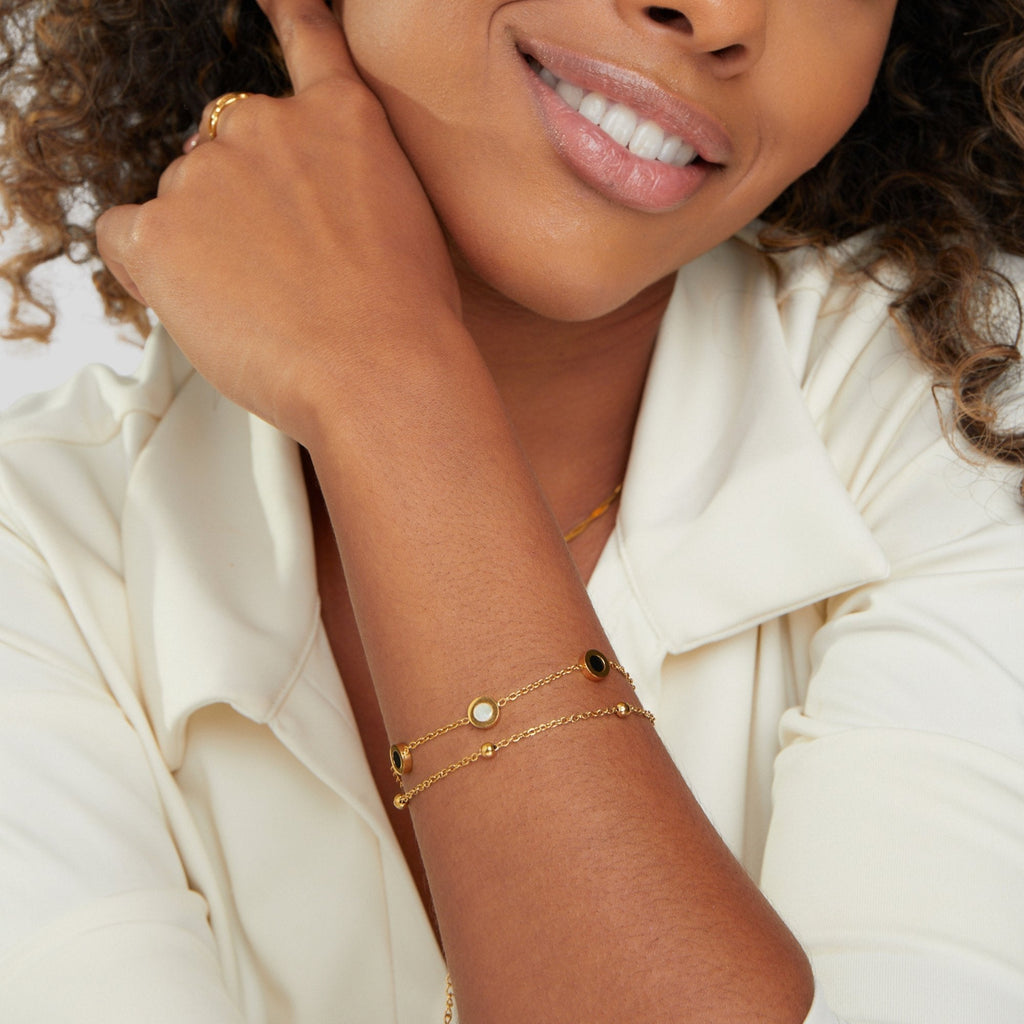 צמיד עם אבן אוניקס